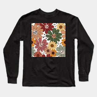 Fall skull flowers Long Sleeve T-Shirt